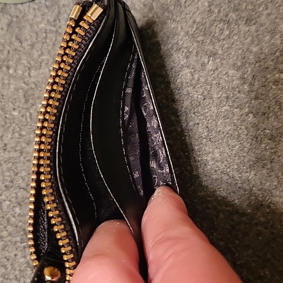 Kate Spade EUC black pebbled leather card case - Picture 5 of 5